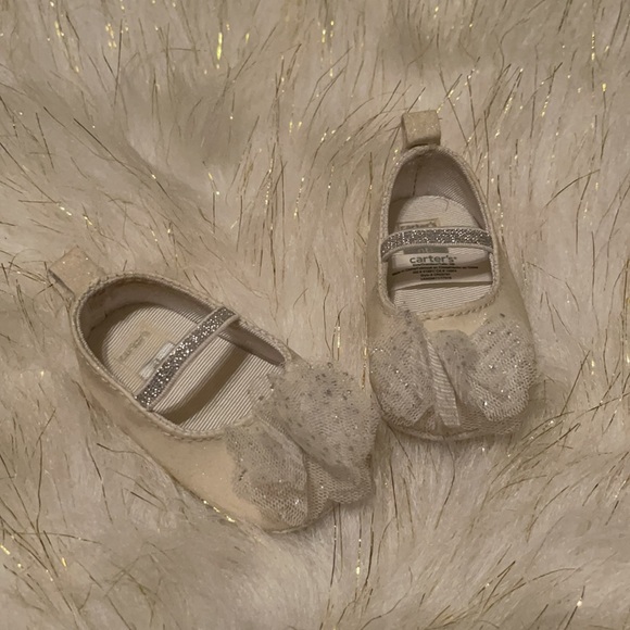Carter’s | NB | white and silver flats - Picture 2 of 7